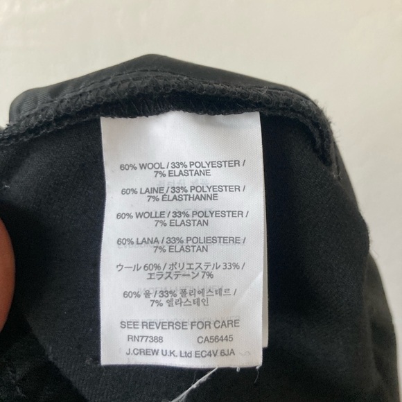 J. Crew Wool Blend Jogger Pants Black Easy Pull On Workwear Classic Size 6 TALL - Picture 9 of 11